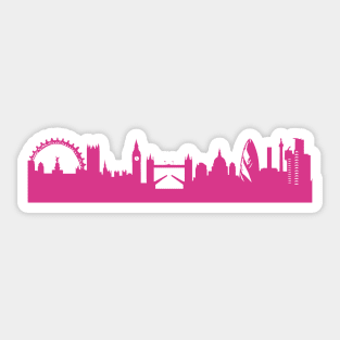 London skyline pink Sticker